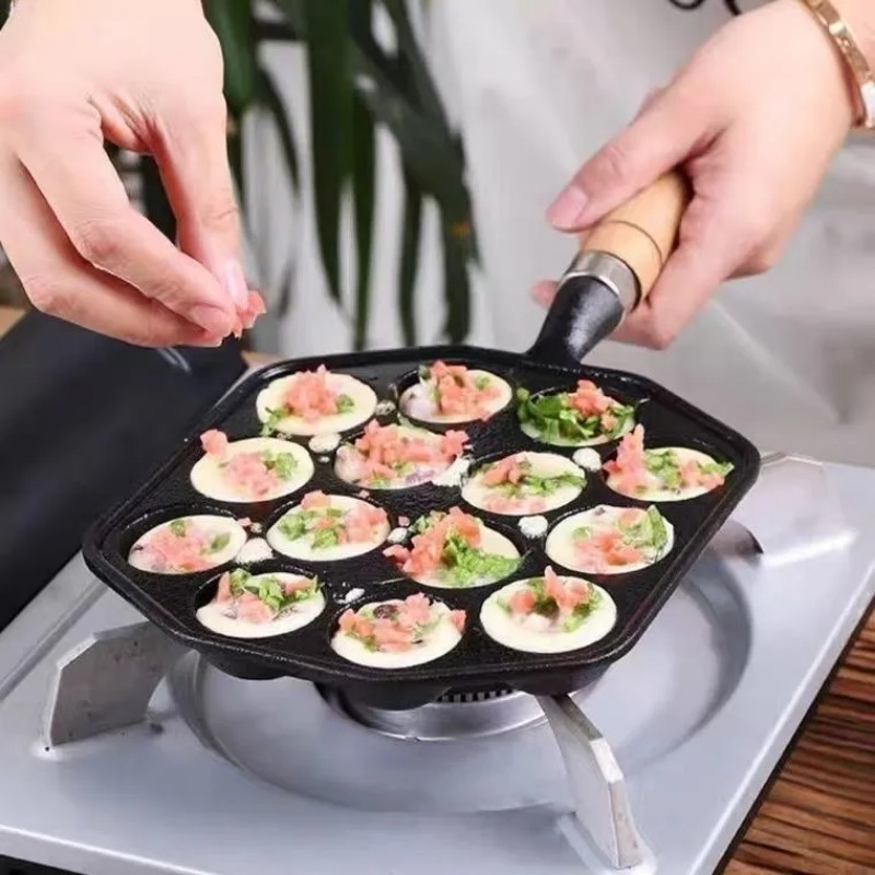 Baking Takoyaki Pan 14 Holes G - đánh giá và giá Cast Iron Corn
