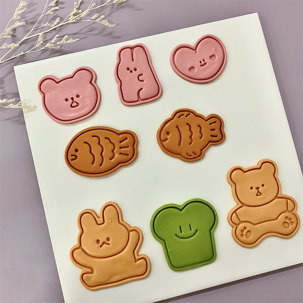 Cute Animal Cookie Embossing S - đánh giá và giá Bunny Cake Mold