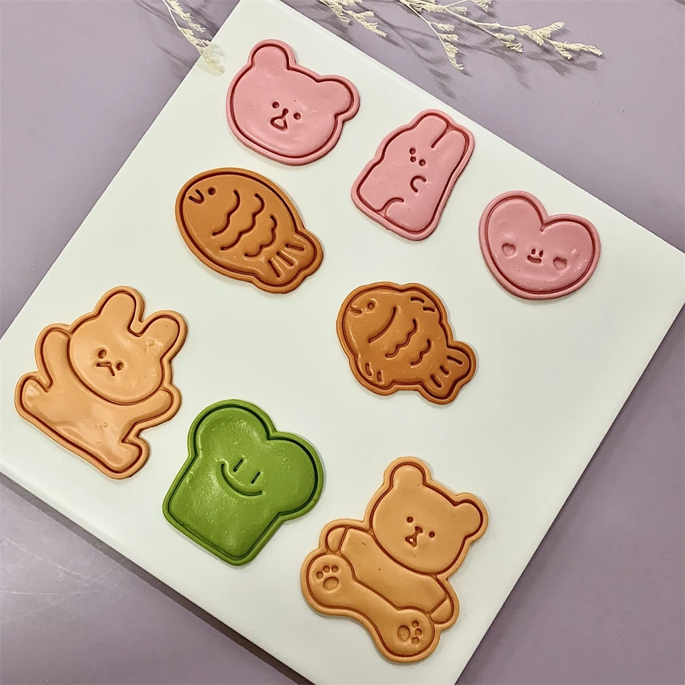 Cute Animal Cookie Embossing S - đánh giá và giá Bunny Cake Mold