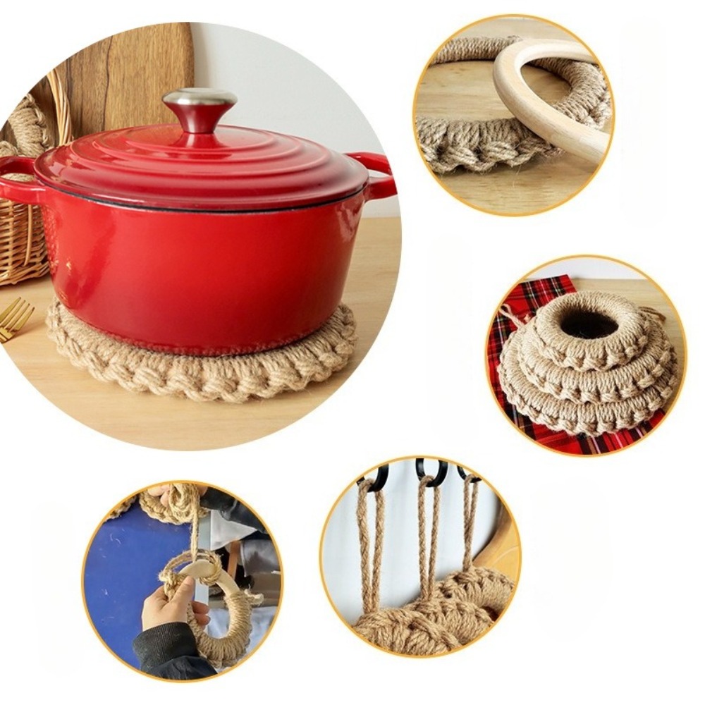 2Pcs Rustic Jute Woven Trivets - đánh giá và giá Cast Iron Corn