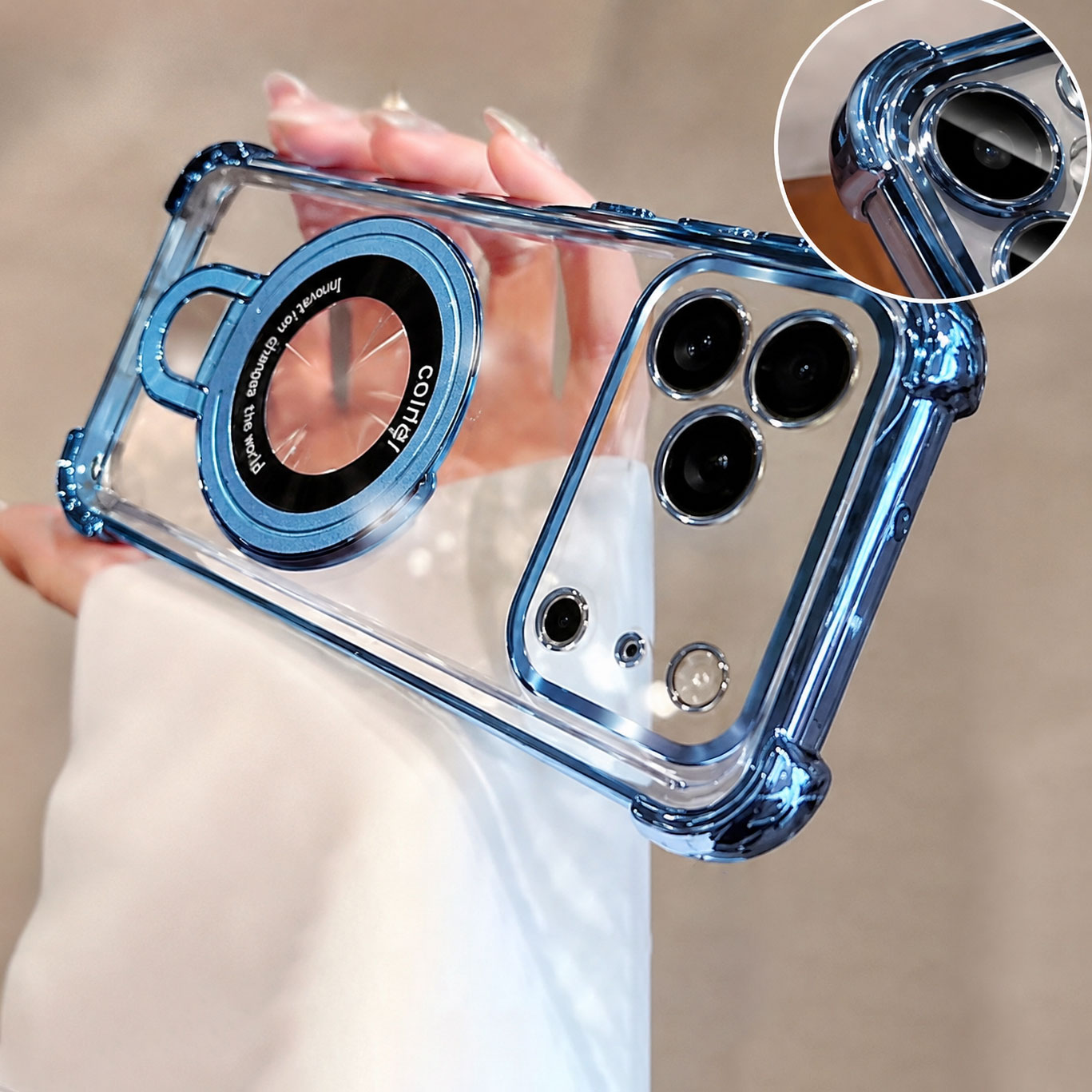 Luxury Clear  Plating Phone Ca - đánh giá và giá Taco Stand Holder