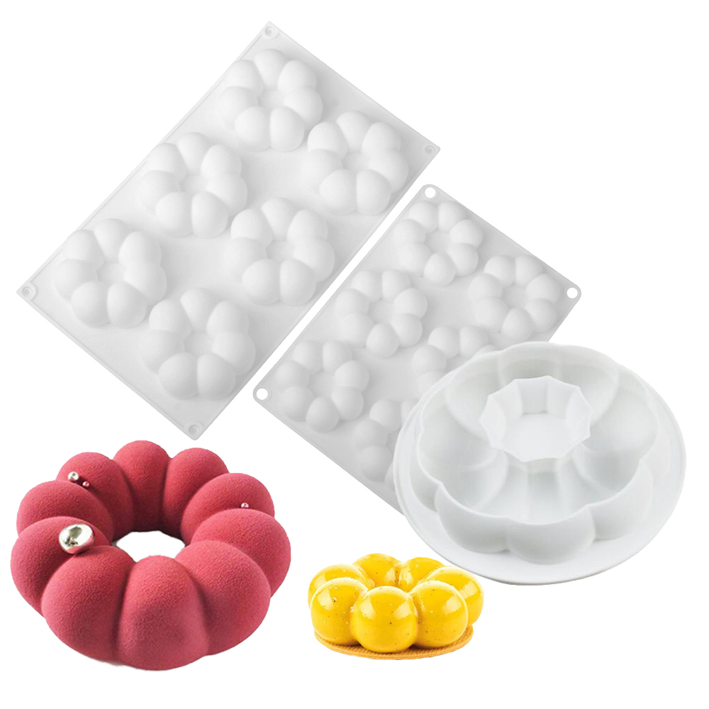 1 or 6 Cells Petal Shaped Donu - đánh giá và giá Donut Mold Silicone