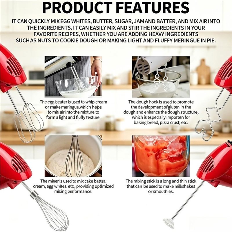A92G HOT-Dough Hooks Whisk Ble - đánh giá và giá Kitchenaid Mixer Hand Mixer