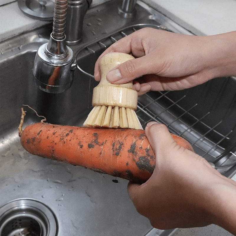 Bamboo Dish Scrub Brush Soap D - đánh giá và giá Cast Iron Corn