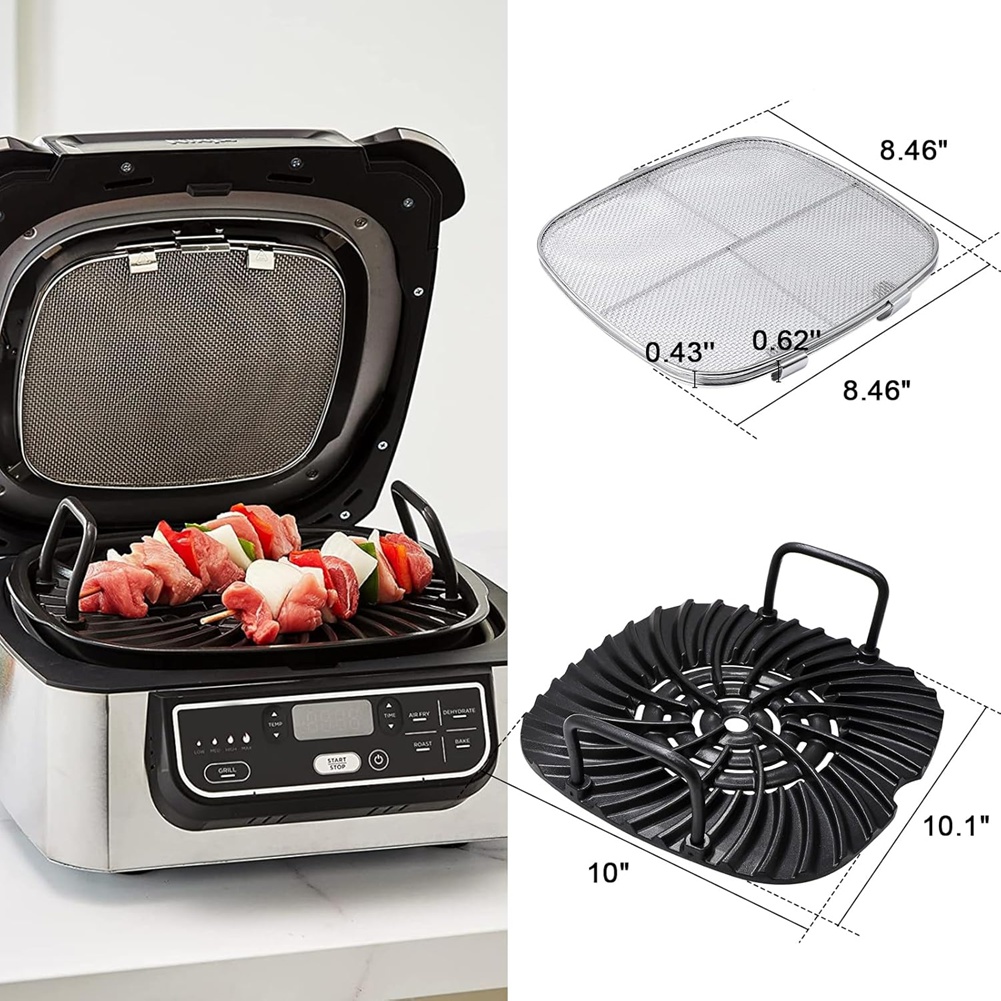 M02K-Stainless Steel Splatter  - đánh giá và giá Ninja Air Fryer Af300