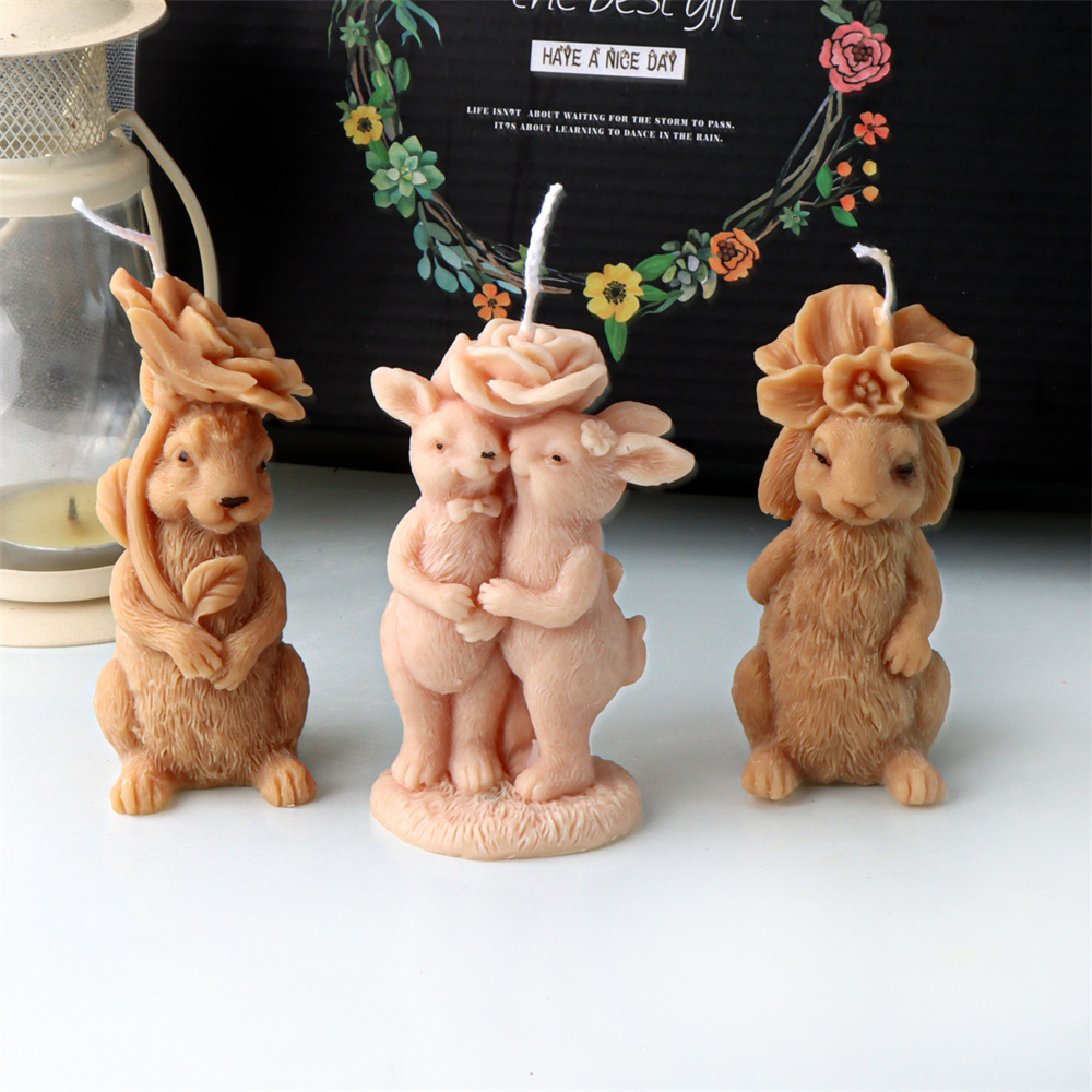 3D Flower Rabbit Candle Silico - đánh giá và giá Bunny Cake Mold