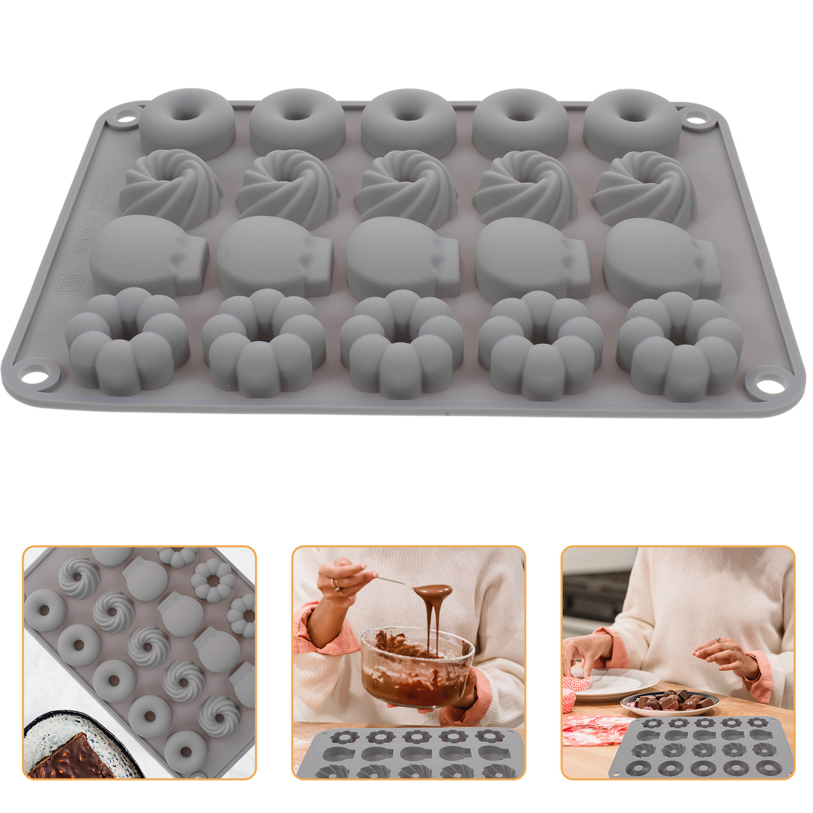 Chocolate Donut Mold Silicone  - đánh giá và giá Donut Mold Silicone