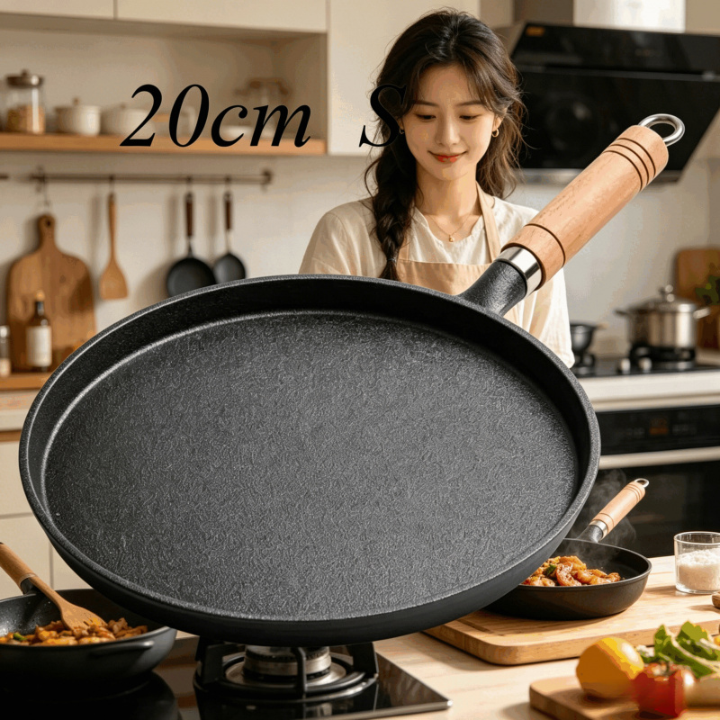 20cm Cast Iron Skillet Wooden  - đánh giá và giá Cast Iron Corn