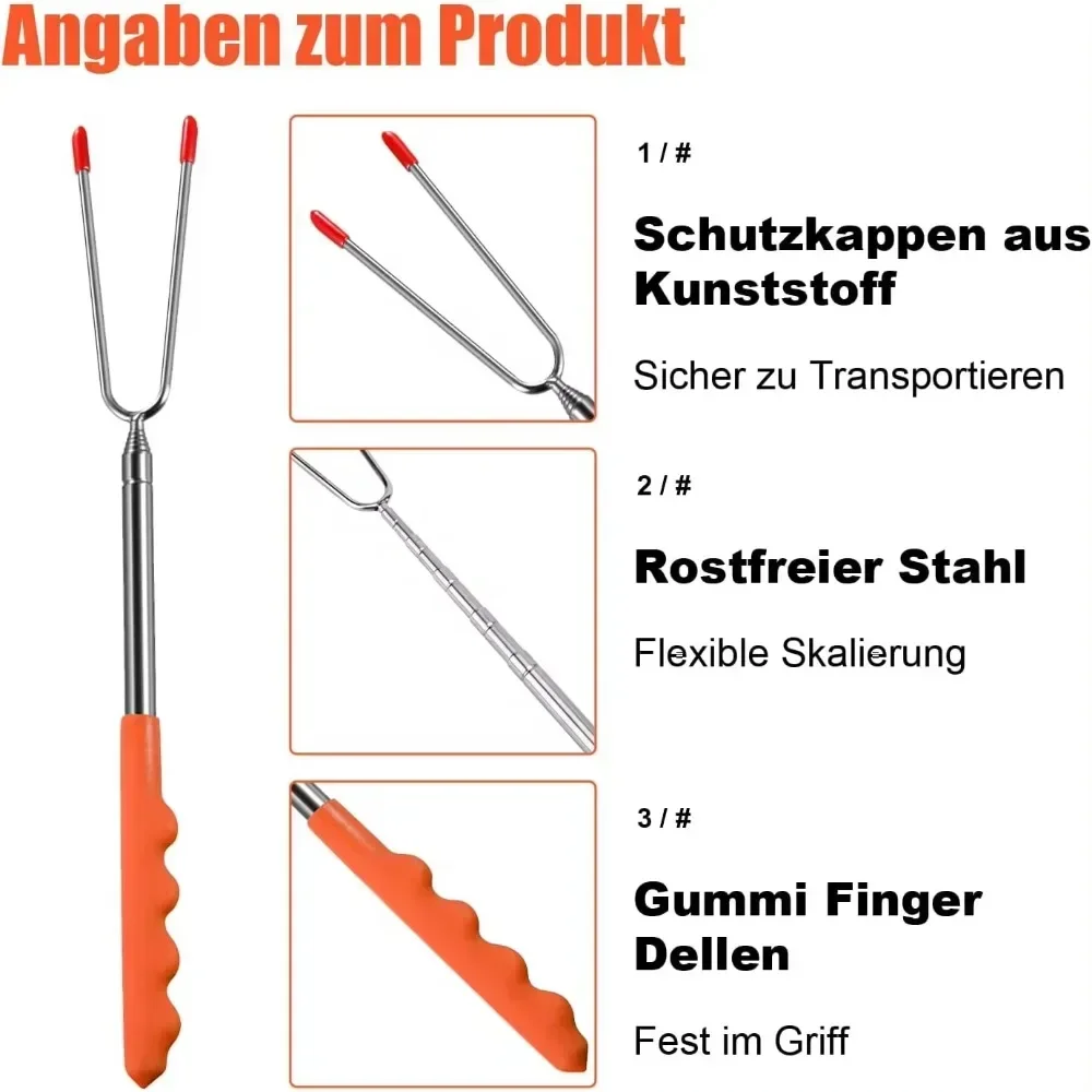 New BBQ Forks Telescopic  Barb - đánh giá và giá Corn Dog Stick